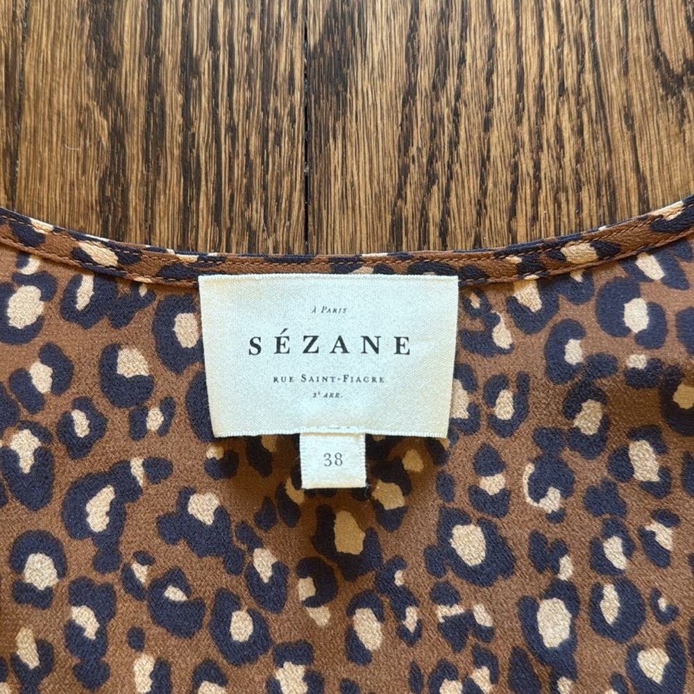 Sezane Leopard Print Blouse - Picture 9 of 13